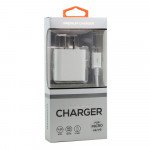 Wholesale Micro V8V9 2.4A Dual 2 Port House Wall Charger 2in1 with 3FT USB (Wall - White)